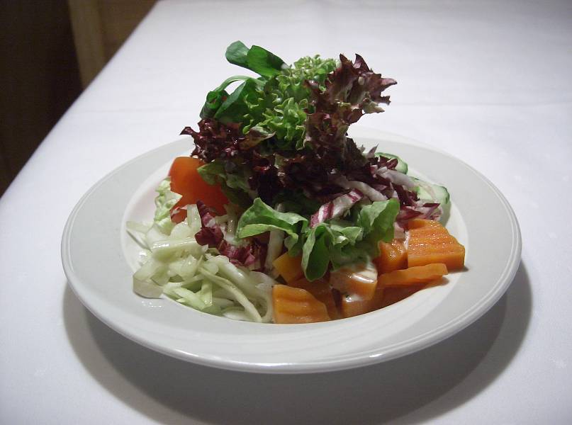 Colourful salad as a side dish